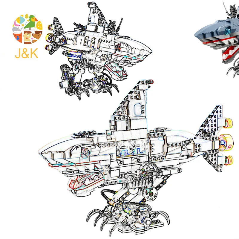 70656 872 шт. Ninjago серия большая акула модель строительные блоки Кирпич Развивающие игрушки для детей 10799 подарок