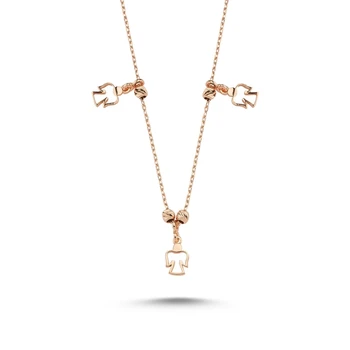 

Silver 925 Sterling Angel Pattern Sterling Dangle Necklace