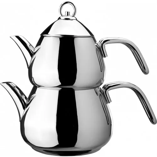 Emsan Antara Teáskanna Szett 2,4 Liter 18/10 Rozsdamentes Acél Török ​​Teáskanna Sörfőzési Tea Törökországban Készült Edényhez - Image 3