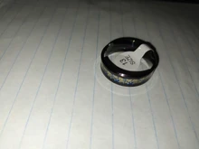 De acero de titanio anillos de dragón negro y hombre en azul regalos de boda banda de tamaño 6-12