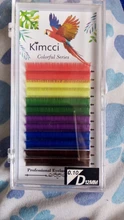 Kimcci 6 Arco Iris Color de la mezcla de pestaña de visón Extensión Profesional de pestañas falsas individuales de caramelo, Maquiagem cilios