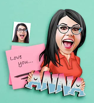 

Personalized Is Lady Caricature Of Wooden Magnet-1