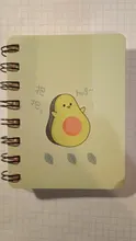 Mini bobina de bloc de notas portátil para escuela y oficina, libro de ejercicios, suministros de aguacate Adorable, A7