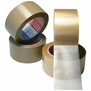 

Tesa®Non-strong PVC packing tape, quiet unroll, 50 mm x 66 m, Brown