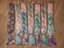Hywamply 24 tamaño gigante sintético trenza extensión de pelo de Ombre Africana trenzado de archivo adjunto para giro caja trenzas nuevo Color