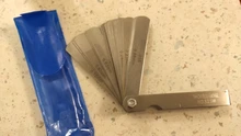 Juego de medidor de espesor métrico de 32 cuchillas, medidores de calibre de válvula de pinza con rango de medición de latón de 0,04mm-0,88mm