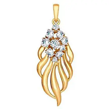 

Sokolov pendant with 10 cubic zirconia Red Gold