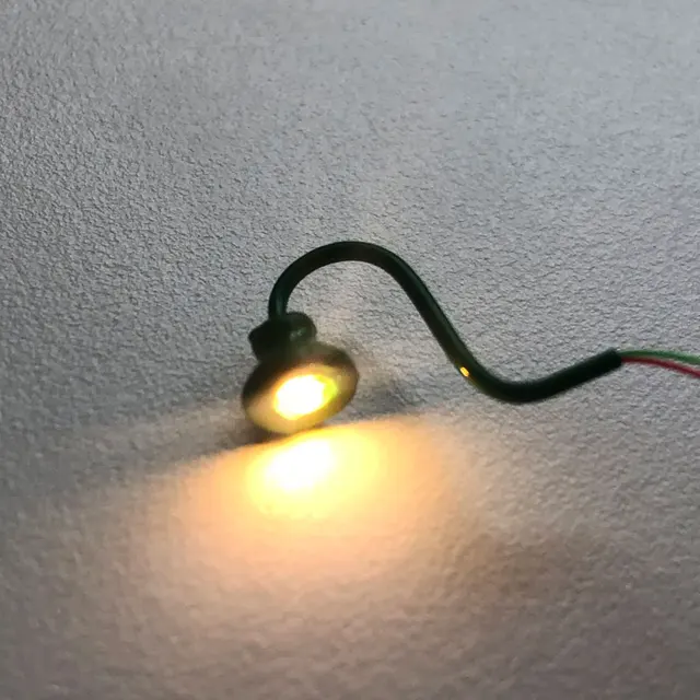 5 Pcs Ho Scale Classic Wall Mount Gooseneck Lamps/street Lamp Model Making Railroad Park Lamps/train/railroad Layout 5