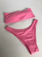 Swimsuit Women Bikini-Set Biquini Brazillian Maillot-De-Bain Sexy Off-Shoulder Solid