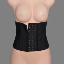 Латексный корсет с 3 крючками, утягивающее белье с поясом, резиновый поясной подгрудный корсет, бюстье, повседневный Женский корсет