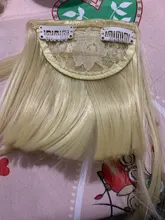 Leeons-flequillo sintético liso Natural para mujer, fibra de alta temperatura, marrón, con flequillo completo, con flecos de pelo de 6 pulgadas