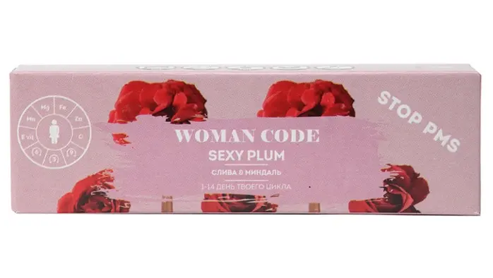 Энергетические батончики Woman Code Stop PMS 45 грамм Слива/Миндаль | Спорт и развлечения