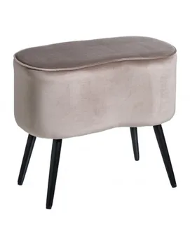 

POUF GRAY VELVET FABRIC-METAL 47X27,50X40,50 CM