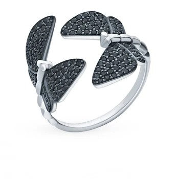 

Silver ring with cubic zirconia sunlight sample 925