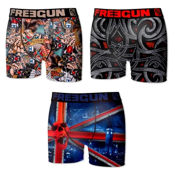

FREEGUN Pack 3 Boxers patterned boxer in various Colour to kid microfiber