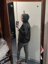 Women's Wild-Jacket Turn-Down-Collar Spring Zipper Black Fashion EAM High-Quality Loose