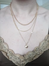 Collar vintage con cadena dorada para mujer, accesorios en capas para niña, ropa, regalos estéticos, colgante de moda 2021