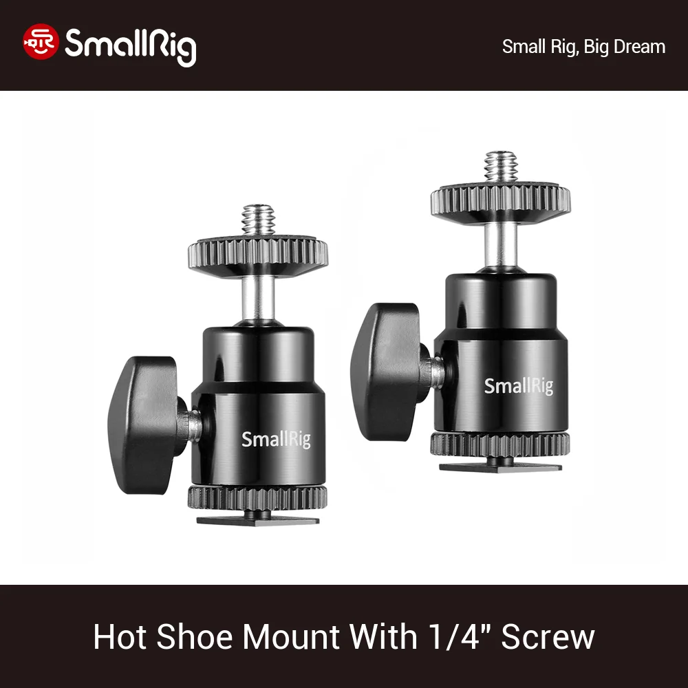 Крепление для камеры SmallRig 1/4 &quotс дополнительным винтом 1/4&quot (2 шт. в упаковке)