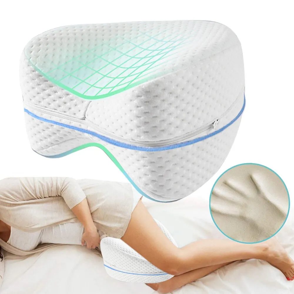 Almohada de algodón con memoria corporal para el hogar, cojín ortopédico de espuma para aliviar el dolor de las piernas