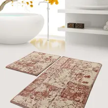 Коврики для ванной нескользящие Противоскользящие коврики противоскользящие Karinna Flosl хлопок Корица 2'Li набор 60X100 cm-50X60 см