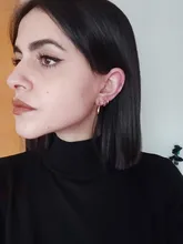 Moonmory-pendientes de aro de Plata de Ley 925 100% auténtica con piedras de arcoíris para mujer europea, 2021