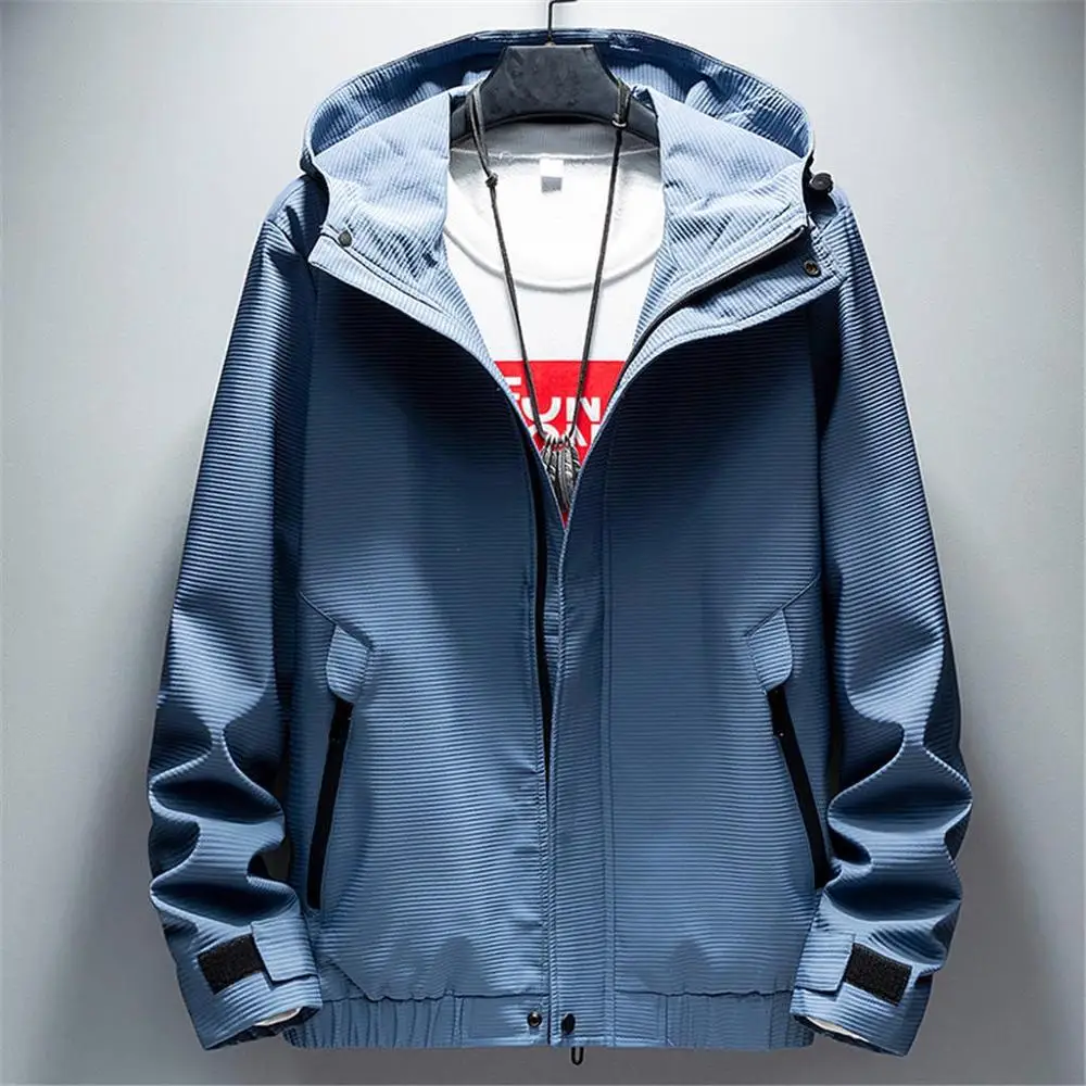 Модная осенне-зимняя мужская повседневная Уличная куртка на молнии с капюшоном, мужская куртка, пальто, Chaqueta Hombre Erkek mon Veste Homme - Цвет: D2