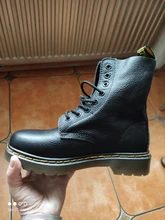 Pasal-Botines de piel auténtica para Mujer, Botas de trabajo, calzado cómodo para Otoño e Invierno