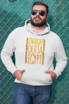 

Angemiel Wear Straight Outta Egypt White Men 'S Hooded Sweatshirt
