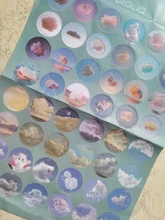 Pegatinas redondas de puntos de la serie morandy, 1 hoja, pegatina decorativa Kawaii, decoración, bricolaje, álbum diario artículos de papelería con etiquetas, Scrapbooking