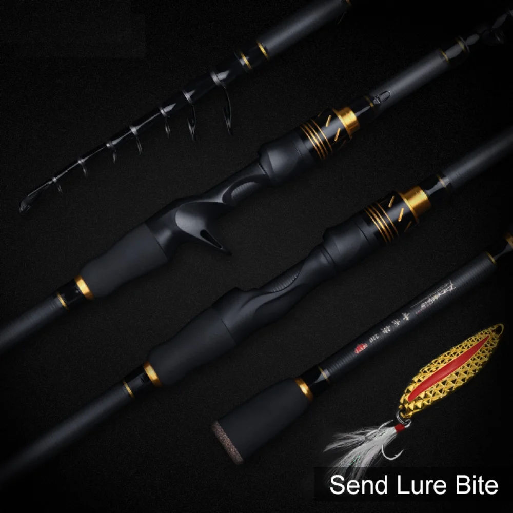 

New 1.8m 2.1m Fishing Rod High Carbon Spinning Casting Rod Feeder Travel Fishing Light Lure 5-35g 8 GR 7 Section Fishings Tackle