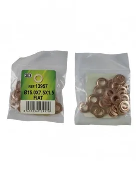 

JBM 13957 BAG 30 COPPER WASHERS FOR INJECTORS-Ø 15.0x7.5x1.5-FIAT (REF. 53464)