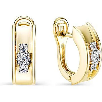 

Master brilliant earrings with 6 diamonds in Yellow Gold