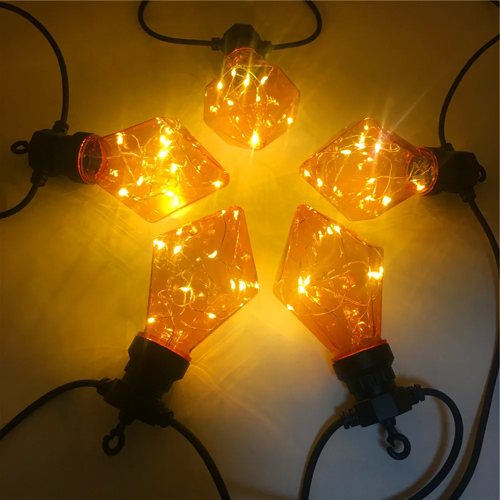 

Водонепроницаемая светодиодная Рождественская гирлянда с бриллиантами, уличная Водонепроницаемая декоративная лента для заднего двора, свадьбы, праздника, 24 В постоянного тока