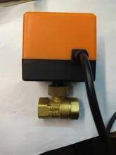 Electric Actuator Thread-Ball-Valve Water-Gas-Oil Brass Motorized 2-Way DN20/DN25 220V