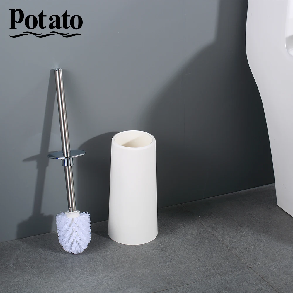 Potato Портативная туалетная щетка из нержавеющей стали, держатель для туалетной щетки прочного типа, наборы аксессуаров для ванной комнаты p221