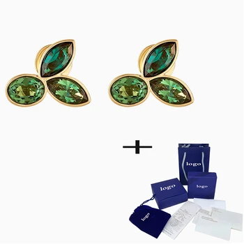 

SWA 2020 New Fashion Temperament Classic Bamboo Green Earrings To Give His Wife Exquisite Romantic Valentine's Day Birthday Gift