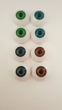 Mxfans-Muñeca acrílica de media ronda, 8 Uds., 26mm, oso artesanal, Ojos de plástico, globo ocular para Halloween