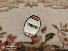 LQY 4pcs Car Door Lock Buckle cover car sticker car accessories For Octavia FABIA KAMIQ