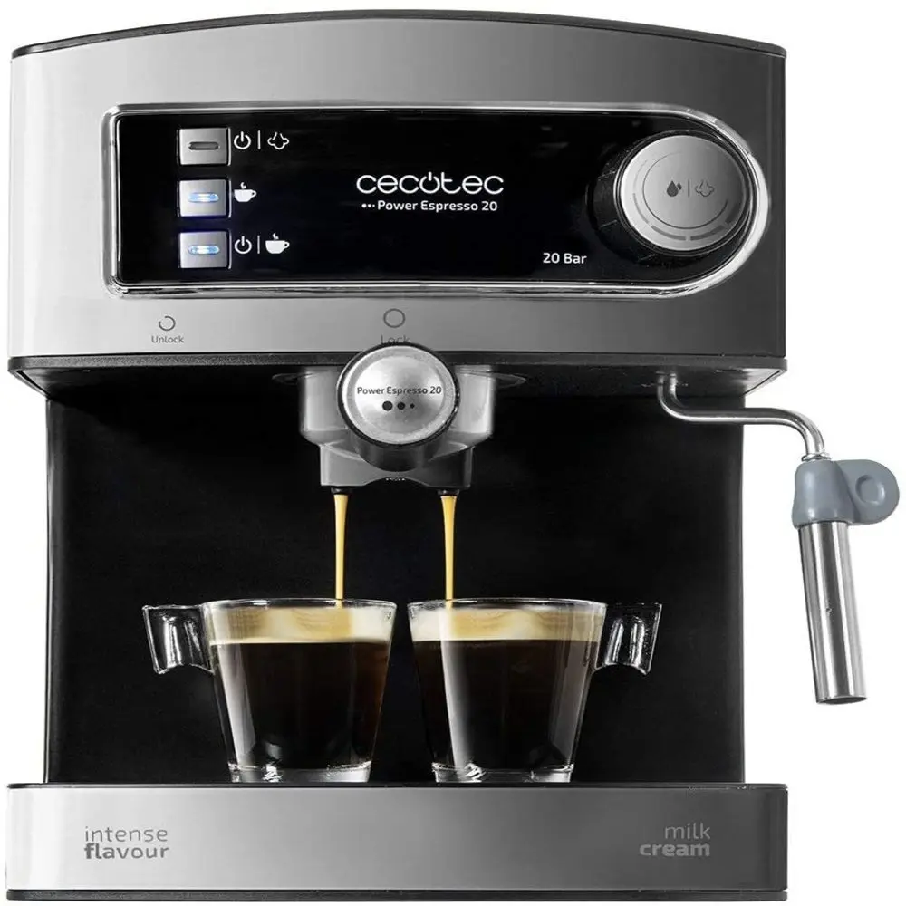 Cafetera Express Cecotec Power Espresso 20 PROFESSIONAL Presión Bares Manómetro Doble Salida cafetera expreso cafetera|Кофеварки| |
