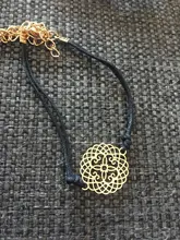 Nuevos Bohemios negro cuerda cadena pulsera para las mujeres aviones de Luna corazón brazalete con dije de cristal de la joyería de Boho