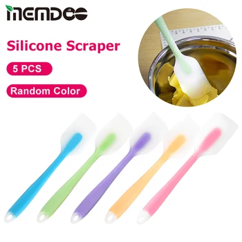 

MEMDOO 5Pcs Cake Tools- DIY Cream Scraper Silicone Scraper Cake Baking Tools Butter Scrape Silicone Squeegee Butter Scraper
