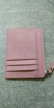 Billetera Mini de cuero PU con ranuras para tarjetas para hombre y mujer, billetera pequeña con cremallera, bolsillo para monedas, billetera ultrafina