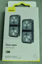 Baseus-luz de advertencia de puerta de coche, luces Flash anticolisión, señal magnética inalámbrica, 6 LED, 2 uds.