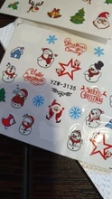 Nail-Sticker Snowman-Designs New-Year-Slider Xmas-Decals Tattoo Full-Cover Christmas