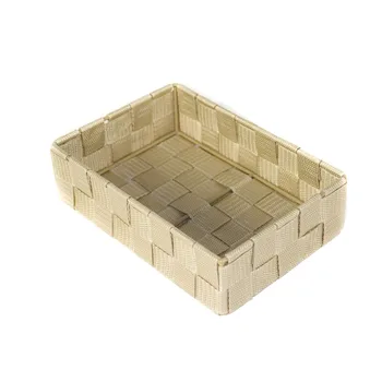 

14X18X8 RECTANGULAR BEIGE interlaced string box