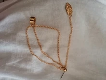 Joyería al por mayor nuevo moda hermosa Metal largo pendientes de borlas de hojas de las mujeres brazalete de oído CE192