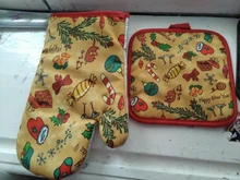 Party-Decoration-Supplies Gloves Kitchen-Mat Dining Christmas-Baking Natal Xmas New-Year