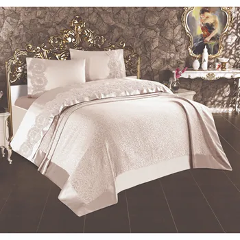 

Luxury Bedding Set, Embroidery, Satin Bed Linen Cotton, Bedspread Coverlet Blanket Jacquarted Bedclothes Cover Pillowcase 6pcs