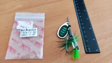FTK-Cebo giratorio de 7,5g, 12g, 17,5g, señuelo de Metal para pesca con plumas y anzuelos triples, 1 unidad