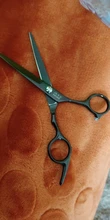 Tijeras profesionales para peluquería, color negro, 6,0 pulgadas, corte grande, Japón, 440C